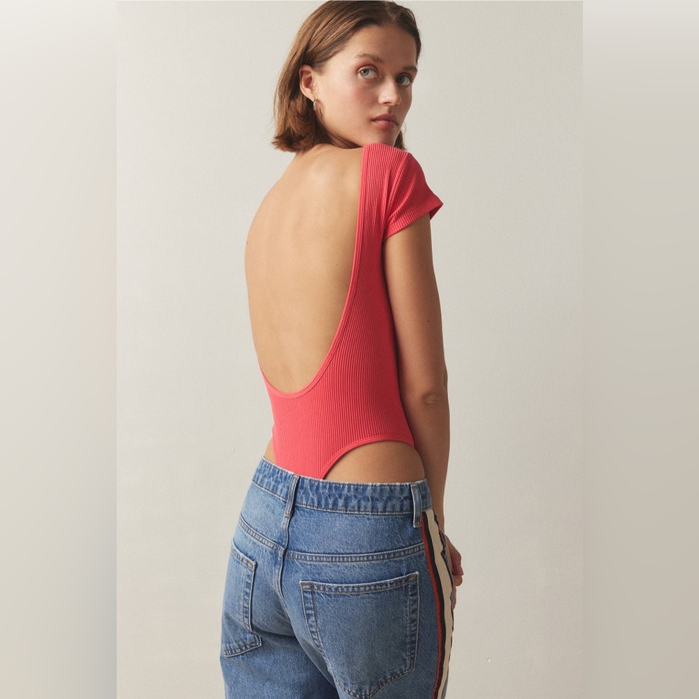 Out From Under Low-Back Baby Tee Bodysuit - Size Medium